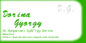 dorina gyorgy business card